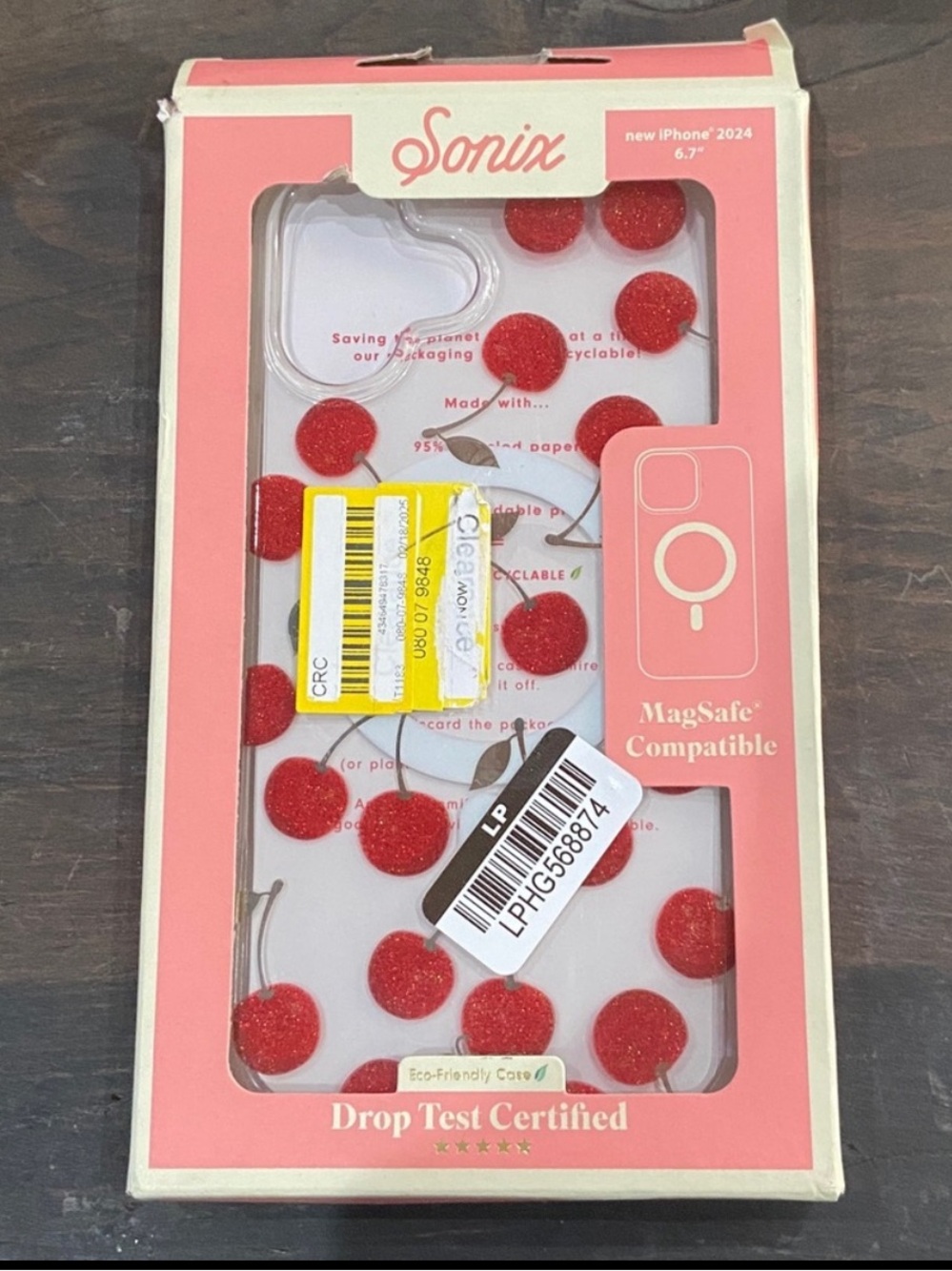 NEW iPhone 16 Plus Sonix “Cherry On Top” Case - Clear